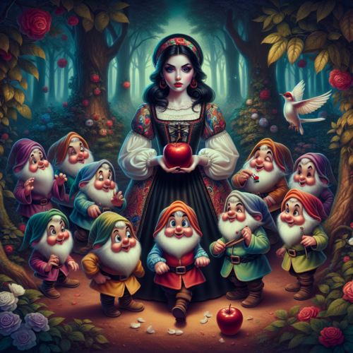 ilustración de Blancanieves y los Siete Enanitos