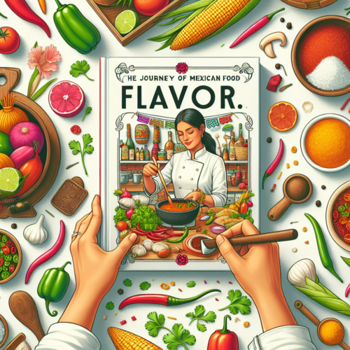 ilustración de Sabor. El viaje de comida mexicana alrededor del mundo